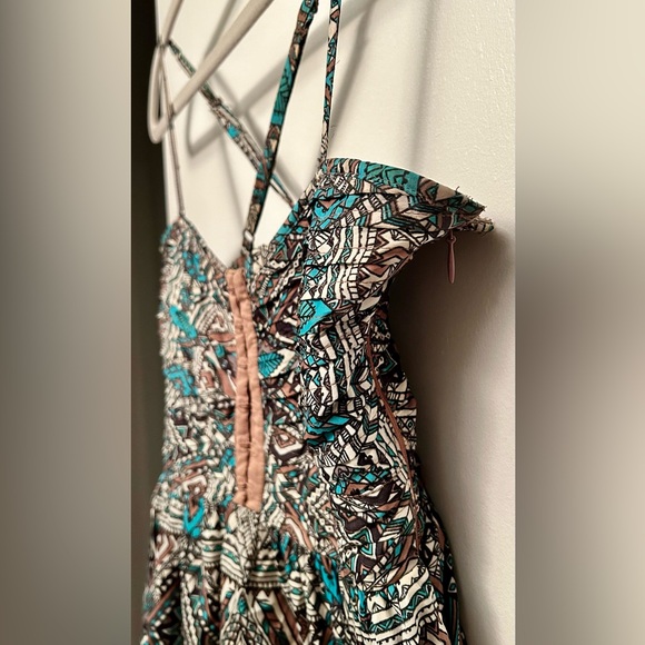 Billibong Aztec Print Ruched Bodice SunDress - Picture 3 of 10